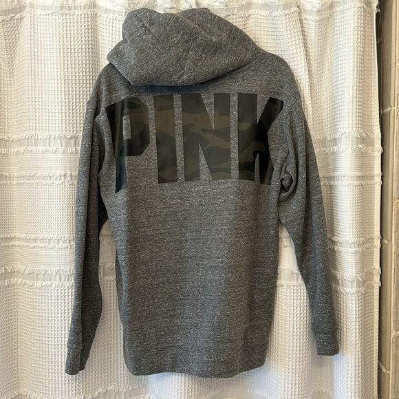 Pink brand hoodie with camo vinyl on back - Picture 4 of 7